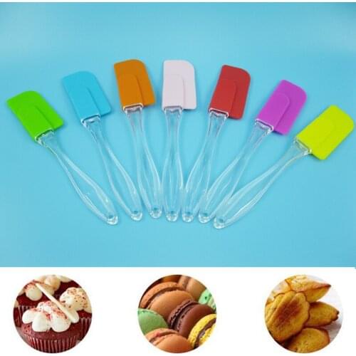 1Pcs New Popular Silicone Cake Cream Butter Spatula Scraper Stir Cake Utensil Spatula Brush Mixing Knife Cooking Pastry Tools