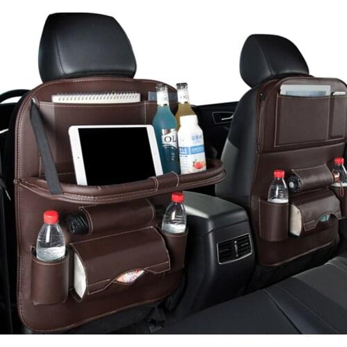 1PC Car Stowing Tidying Back Seat Storage Bag Organizer Foldable Table Waterproof Multi-Pocket Auto Car Accessories Organizador