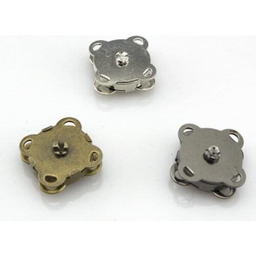 Sew On Magnetic Snap Buttons Purse Snap Clasps/Closure for Purse Handbag Silver , Bronze 14mm 100 pcs
