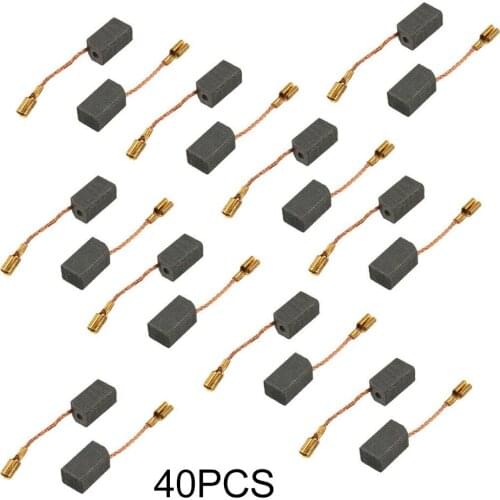 40Pcs 13.6x7.8x6.1mm Carbon Brush For Bosch MakitaDewaltHitachi Metabo Milwaukee 100mm Angle Grinder Electric Hammer Drill