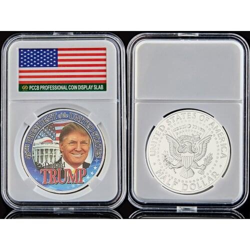 USA 45th President Donald Trump 1OZ Silver Value Token Coin W/ Capsule Display