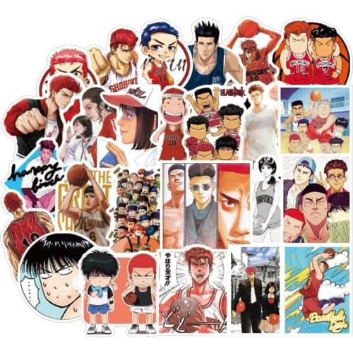 50pcs SLAM DUNK Waterproof Stickers Kids Toy Sticker For DIY Luggage Laptop Skateboard Car Decor Funny Sticker