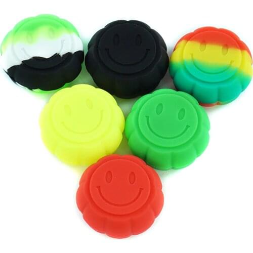 6ml Silicone Storage Container Non Stick Food Grade Silicone Wax Oil Multi Use Smiley pumpkin box Jar