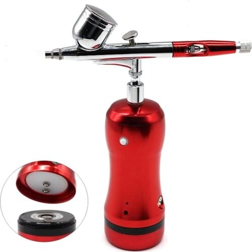 Auto Start Stop Replace Battery Airbrush With Compressor Kit Portable Mini Makeup Nail Art Tattoo Paint Spary Air Brush