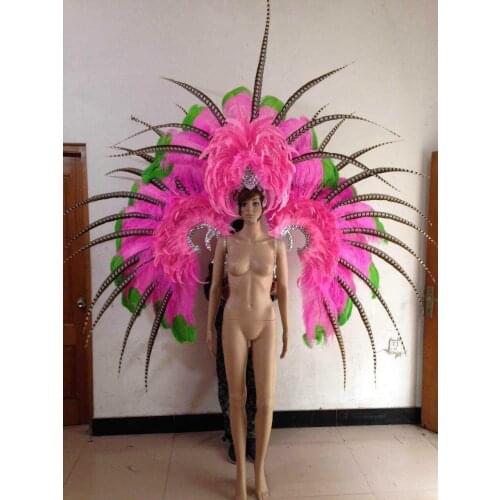 Latin dance Samba accessories Fashion exquisite headdress feathers Delicate dance shows accessories Samba clothing