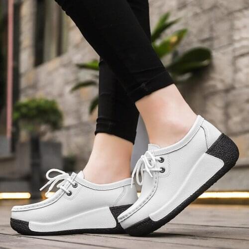 Women Flats Shoes New Genuine Leather Cutout Loafers Leather Slip On Ballet Fashion Comfortable Lightweight Casual Ladies Flats