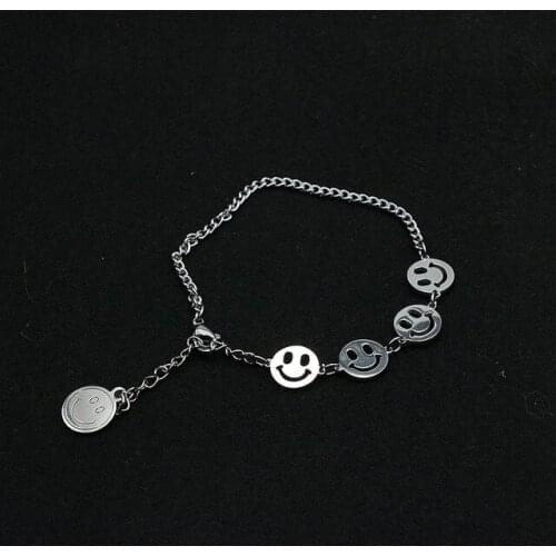 Charm Bracelet for Men Titanium Steel Fadefast Women Men Students Girls Jewelry Punk Hiphop Rock Bracelet Wholesale Best Gifts