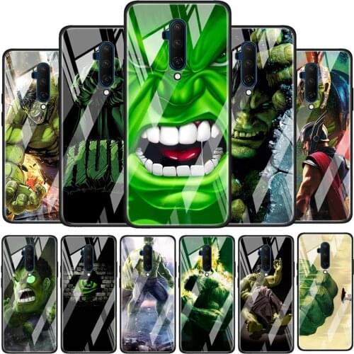 Marvel Hulk Avengers Tempered Glass Cover For OnePlus Z 7 8 9 7T 8T 9R Nord 5G Pro Silicone Phone Case Coque