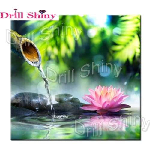 Diy 5d Diamond Painting Stone Flower Cross Stitch Scenery Handmade Embroidery Crafts Home Decoration Wall Paper