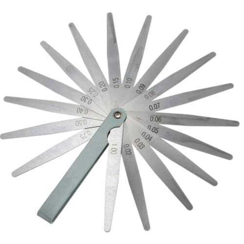 TOP New 0.02 To 1mm 17 Blade Thickness Gap Metric Filler Feeler Gauge Measure Tool