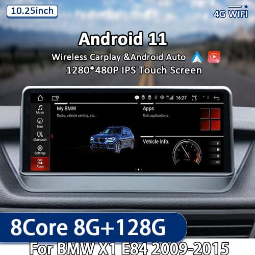 10.25" Android 10 6G+128G carplay for BMW X1 Multimedia For BMW X1 E84 2009-2015 GPS Navigation DVD Stereo idrive