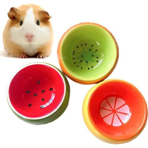 Small Pet Rabbit Food Feeder Bowel Heart Shape Ceramics Feeding Drinker Animal Bowl for Guinea Pig Chinchilla Hamster Ferret