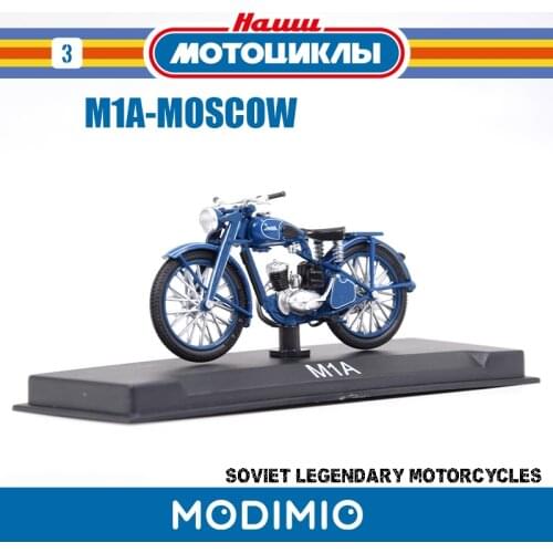 Diecast M1A-MOSCOW Motorcycle Motor Bike Model Toy 1/24 Soviet URAL Alloy Off-road Motorcycle Model Adult Collection