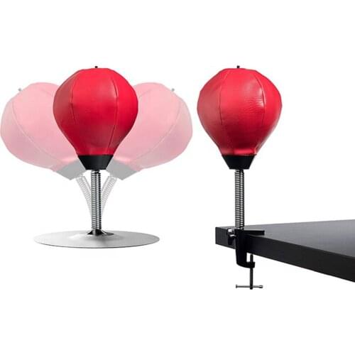 Customized double-duty punching bag Stress Relief Desktop Punching Bag with Desk Clamp air pump