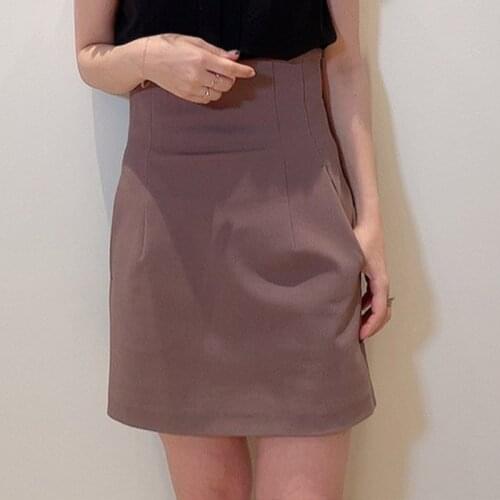 2021 spring and summer new product Japanese sweet and age-reducing high-waisted solid color A-line short skirt pants