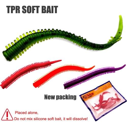 10pcs Fishing Floating Fishing Lure TPR Super Silicone Lure Soft Bait Flexible Bait Swimbait Maggots Jigging Wobblers
