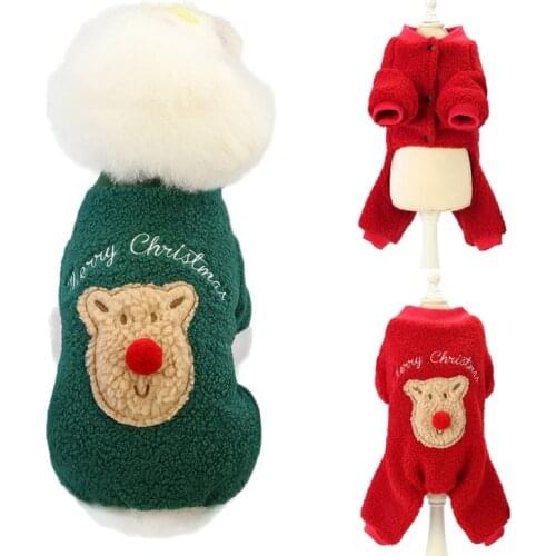 Christmas Dog Clothes Winter Pet Dog Xmas Costume Dog Yorkie Chihuahua Cat Clothes Dresses Pet Clothing