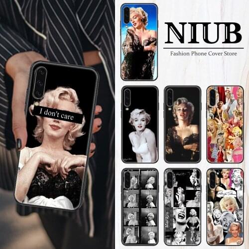 Sexy Marilyn Monroe Phone Case For Samsung Galaxy A10 A12 A20E A21S A30 A32 A40 A50 A51 A52 A70 A71 A72 A5 A6 A7 2018 black