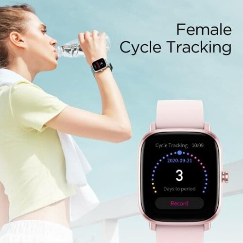 Amazfit GTS 2 Mini Sports Smartwatch GPS Bluetooth 5.0 Female Cycle Tracking Heart Rate Smart Watch For Android iOS Phone