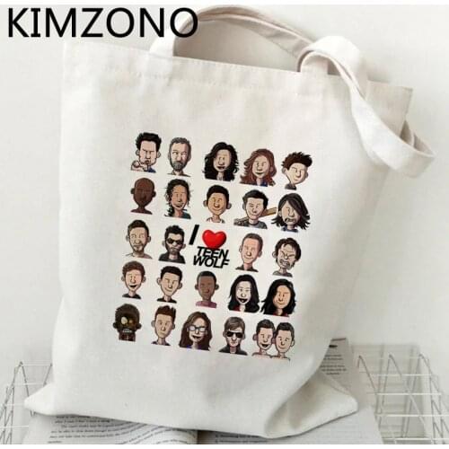 Teen Wolf shopping bag tote canvas bolsa grocery jute bag eco bag cloth net bolsas ecologicas cabas