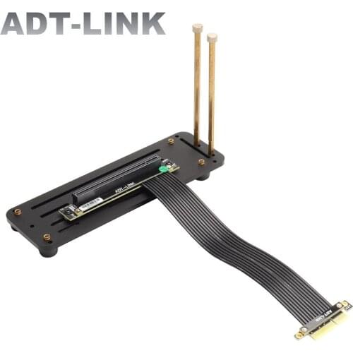 High-End PC Graphics Cards 4.0 Riser Extension Cable PCI Express x4 To x16 Flexible Extender Vertical Socket GPU With Stand Base
