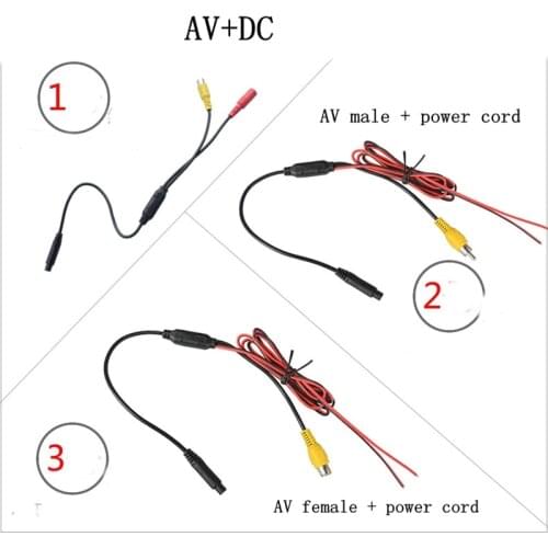 1pcs AV video lotus head DC power female to three core BMW head with step-down line 12V to 3.3V