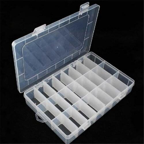 1PCS Hot Sale! large Sundries Assort Collect Box Components Storage Plastic box 24 grid collection box pc672095
