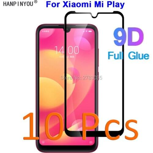 10 Pcs/Lot For Xiaomi Mi Play 5.84" 5D 6D 9D Full Glue Cover Toughened Tempered Glass Film Screen Protector Guard