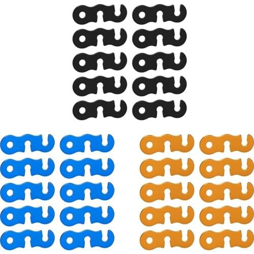 10pcs Aluminum Alloy Rope Tensioners Outdoor Camping Tent Lock Guy Line Runner Rope Tightener Cord Tensioner Tool