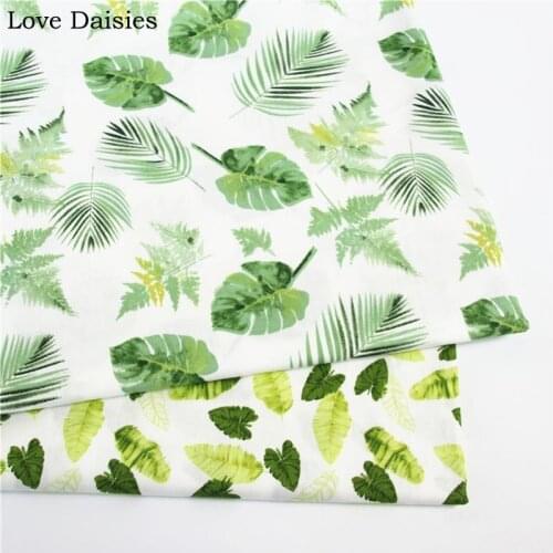 100% Cotton Twill Cloth Fresh GREEN Leave Fabric For DIY DIY Kids Bedding Cushion Apparel Handwork Home Decor Dress Tissue