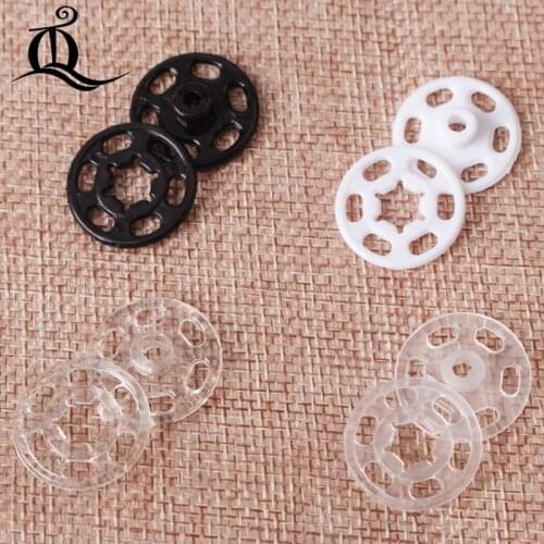 100Pcs 7/10/11.5/15/18/21/mm Invisible Small ABS Plastic Snap Fasteners Press Stud Sewing Accessories baby Buttons Clothes