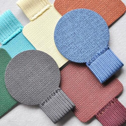 2pcs Colorful Self-adhesive Leather Pen Clip Pencil Elastic Loop for Notebooks Journals Clipboards Pen Holder School Supplies