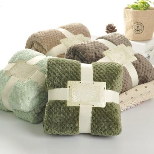 3D plaid fluffy super soft bed spread blanket spring bedding quilt coral fleece furry couch blanket sofa throw blanket