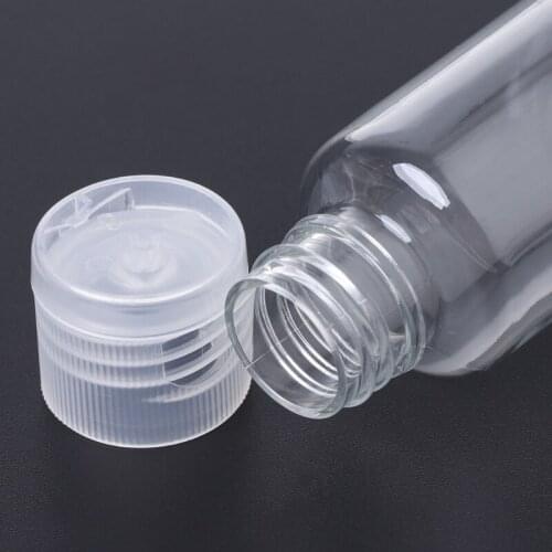 40ml Clear Empty Plastic Sample Flip Cap Bottle Makeup Emollient Water Container U2JD