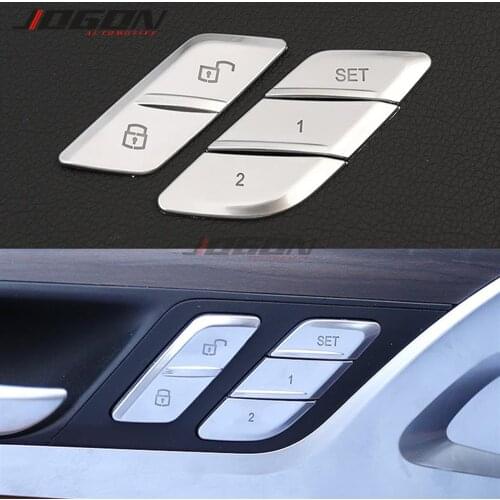 ABS Chrome Car Door Lock Unlock Seat Memory Button Trims For BMW X3 G01 X4 G02 2018 2019 2020