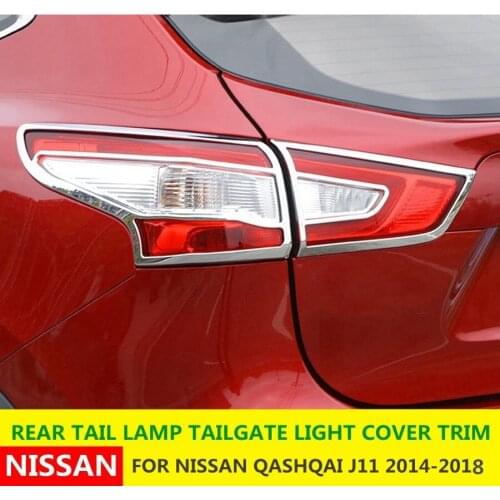 ABS Rear Tail Lamp Tailgate Light Cover Trim Molding Garnish For Nissan Qashqai J11 2014 2015 2016 2017 2018