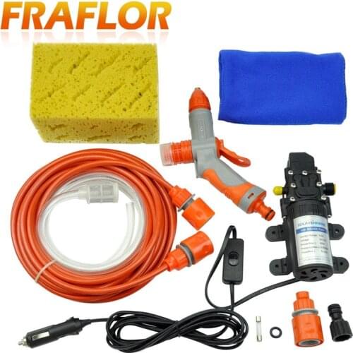 12V DC 100-120Psi High Pressure 5L/Min Flow Car Washing Devices Foam Nozzle Car Washer Machine Equipments Tool Kit + Free Gift