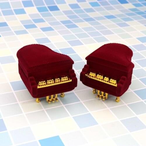 Necklace Ring Earrings Piano Present Box Jewelry Packaging Velvet Gift Box For Jewelry Engagement Wedding Display Holder Storage