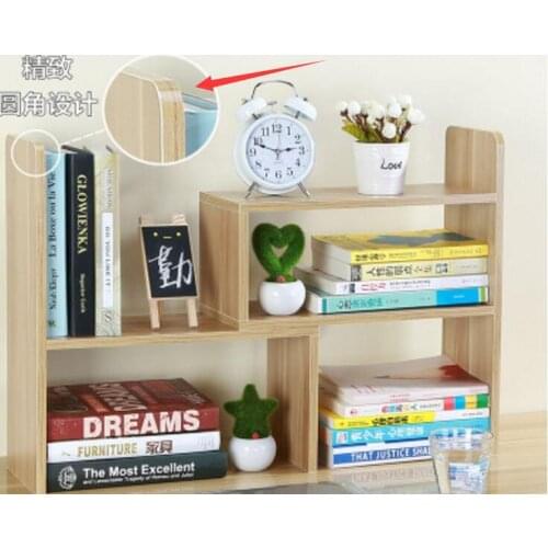 Safety round corner design DIY Office bookcase Desk bookshelf Portable shelf with Three assemble styles