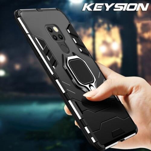 KEYSION Phone Case For Huawei Mate 20 Pro P30 Lite P20 Hybrid Hard PC TPU Silicone Shockproof Cover For Y6 Y7 Y9 P Smart 2019