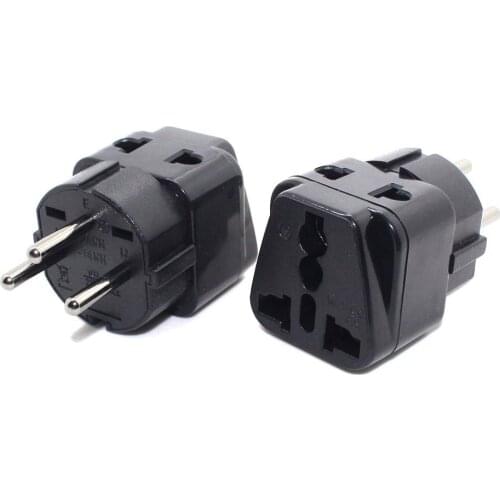 ISRAEL Travel Adapter 2 Way Outlet Power Plug Change AU/ US/EU/UK to Israeli 3 Pin Grounded Plug Adaptor WT 10A 250V