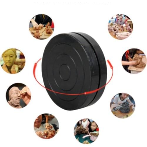 Double Side Plastic Turntable Multi-Purpose Pottery Clay Sculpture Tools Practical 10cm 360 Flexible Rotation Ceramic Tools