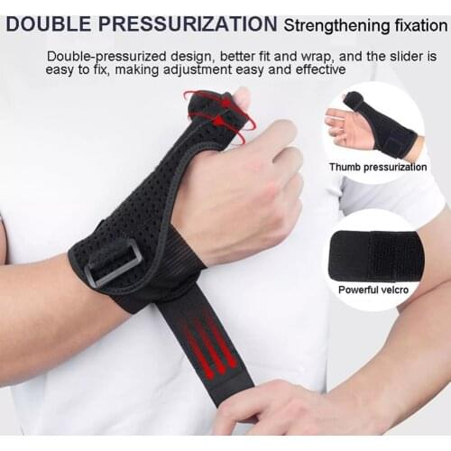 Thumb Brace Thumb Stabilizer Arthritis Carpal Tunnel Elastic Adjustable Wrist Finger Support Wrist Wrap for Tendonitis