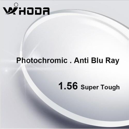 1.56 Anti blue ray Photochromic Grey Prescription Polycarbonate Aspheric Glasses Lenses Myopia Sunglasses Lens