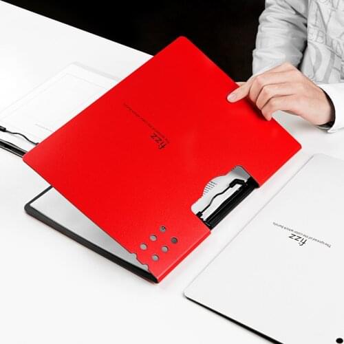 Fizz Horizontal A4 Folder 6 colors Matte Texture Folder Portable Pad Portable Pen Tray Office Meeting File Pocket
