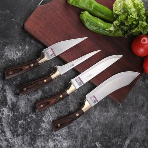 DENGJIA 7Cr17 Stainless Steel Handmade Forged Easy and Convenient To Cut Vegetable Kitchen Essential Cooking Knife Set