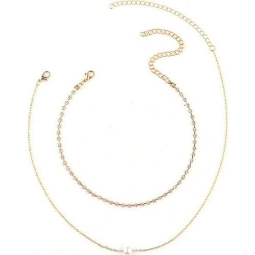 Kpop Fashion Beaded Pearl Necklace Women Creative And Simple Multilayer Chain Pendant Choker Korean Jewelry 2020 wholesale