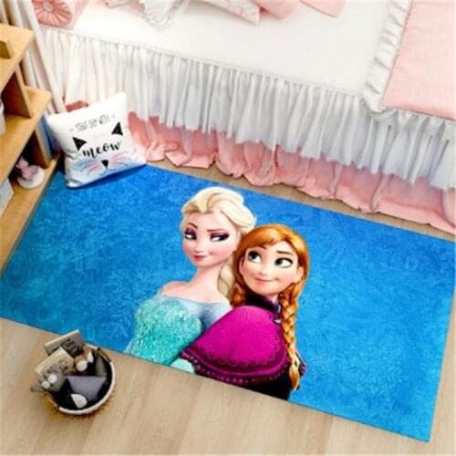 Cartoon 60x160cm Disney Baby Gyms & Playmats Frozen2 Carpet Girls Room 3D Rugs Bedroom Beside Carpet Balcony Rug Hall Mat