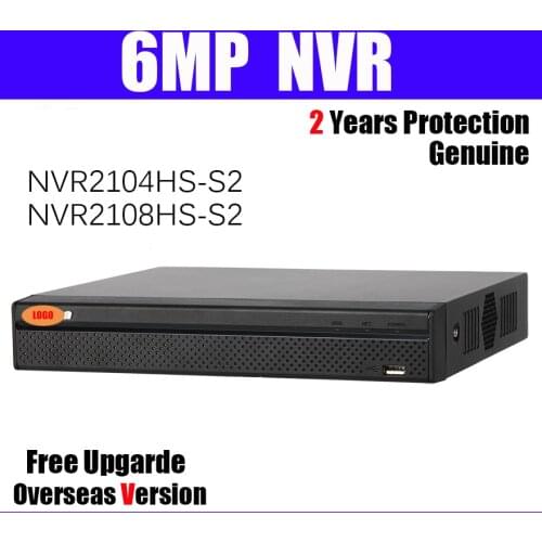 Original 6MP NVR NVR2104HS-S2 NVR2108HS-S2 H.264+ NVR 4CH 8CH Compact 1U Lite Network Video Recorder