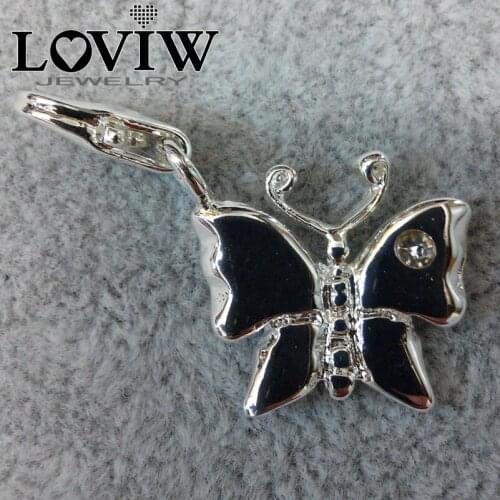 Butterfly Charms pendant with lobster clasp German NEW Fit chain Bracelet Necklace Fashion Jewelry for Ladies & Men